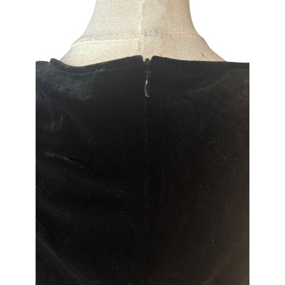Princess Highway Size 12 Black Velvet Long Sleeve Top - Picture 9 of 15
